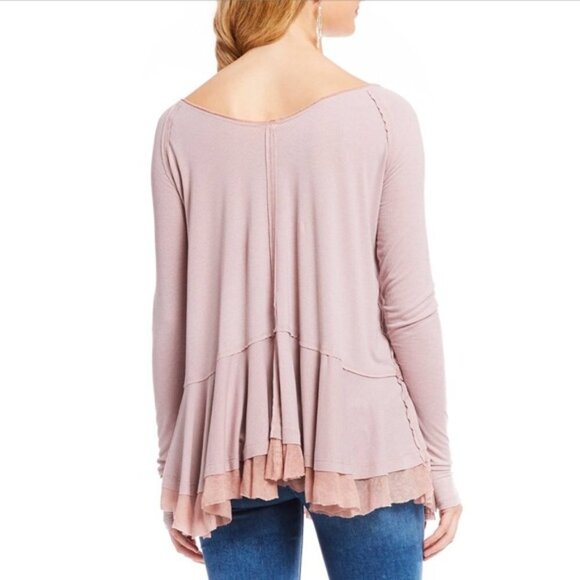 Free People We the Free Tangerine Tee In Mauve - Picture 6 of 12